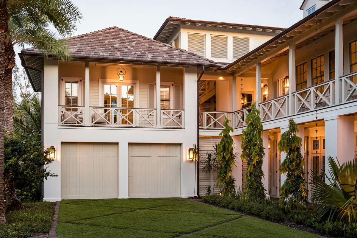 Clopay Canyon Ridge carriage house garage door with cypress cladding