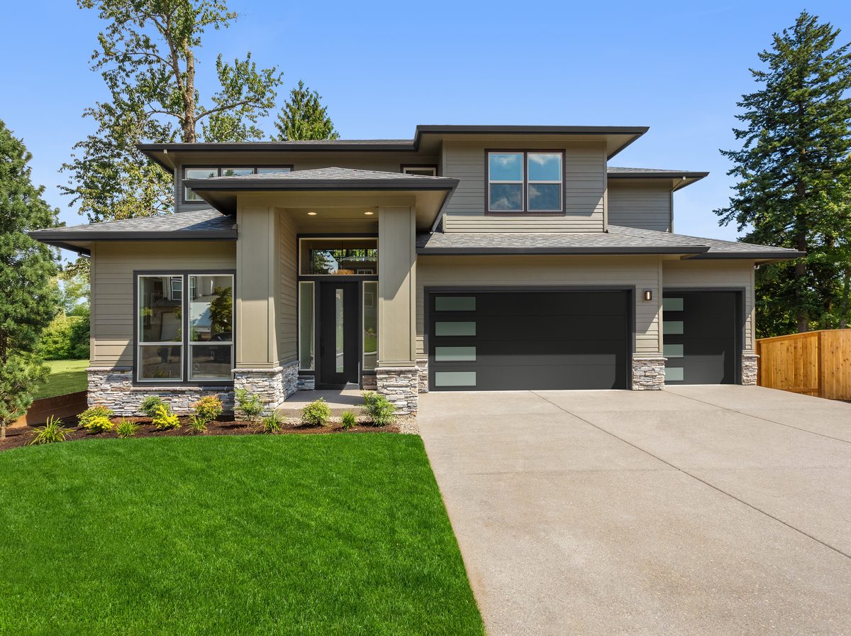 Clopay Modern Steel flush panel garage door